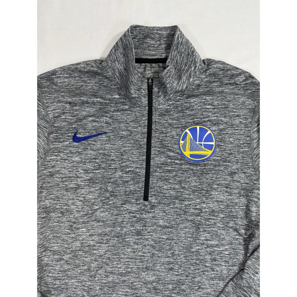 Golden State Warriors Nike NBA Authentics Pullover Mens Medium Quarter Zip‎ GRAY
